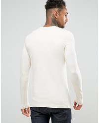 Pull à col rond blanc Asos