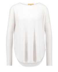 Pull à col rond blanc Hugo Boss