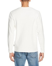 Pull à col rond blanc Jack & Jones