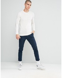 Pull à col rond blanc Asos