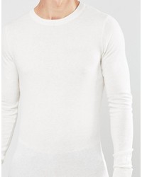 Pull à col rond blanc Asos