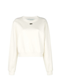 Pull à col rond blanc Off-White