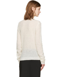 Pull à col rond blanc Acne Studios