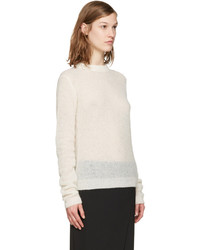 Pull à col rond blanc Acne Studios