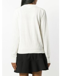 Pull à col rond blanc Comme Des Garçons Girl