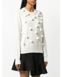 Pull à col rond blanc Comme Des Garçons Girl