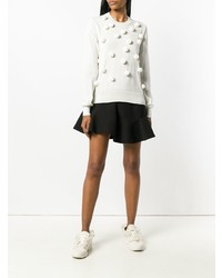 Pull à col rond blanc Comme Des Garçons Girl