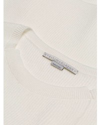 Pull à col rond blanc Stella McCartney