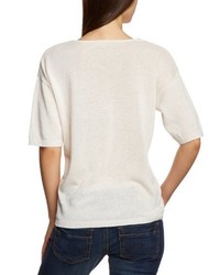 Pull à col rond blanc Selected Femme