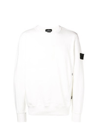 Pull à col rond blanc Stone Island Shadow Project