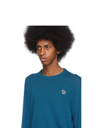 Pull à col rond bleu canard Ps By Paul Smith