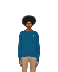 Pull à col rond bleu canard Ps By Paul Smith