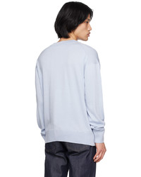 Pull à col rond bleu clair MAISON KITSUNÉ