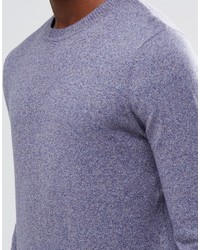 Pull à col rond bleu clair Asos