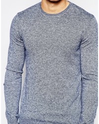 Pull à col rond bleu clair Asos