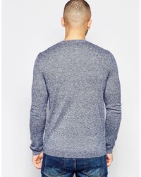 Pull à col rond bleu clair Asos