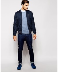 Pull à col rond bleu clair Asos