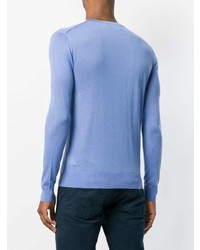 Pull à col rond bleu clair DSQUARED2