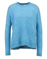 Pull à col rond bleu clair Gestuz
