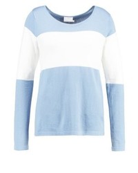 Pull à col rond bleu clair Kaffe