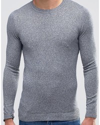 Pull à col rond bleu clair Asos