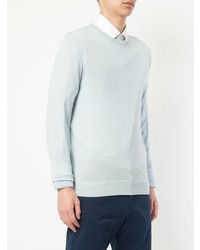 Pull à col rond bleu clair Gieves & Hawkes