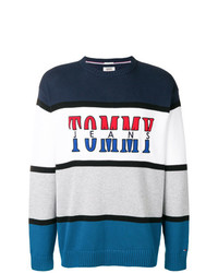 Pull à col rond bleu clair Tommy Jeans