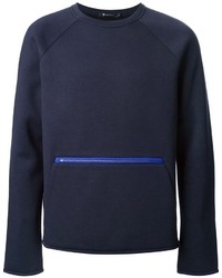 Pull à col rond bleu marine Alexander Wang