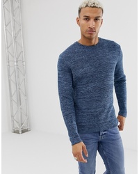 Pull à col rond bleu marine ASOS DESIGN