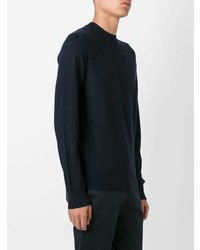 Pull à col rond bleu marine Oamc