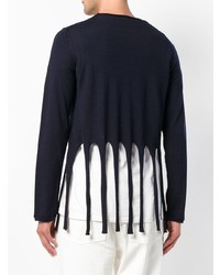 Pull à col rond bleu marine Comme Des Garcons SHIRT