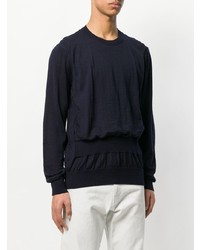 Pull à col rond bleu marine Comme Des Garcons SHIRT