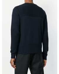 Pull à col rond bleu marine Dondup