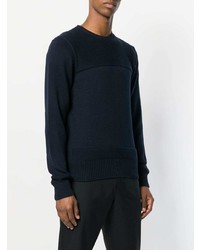 Pull à col rond bleu marine Dondup