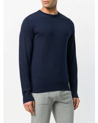 Pull à col rond bleu marine Eleventy