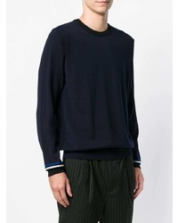 Pull à col rond bleu marine Dondup