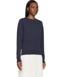 Pull à col rond bleu marine Acne Studios