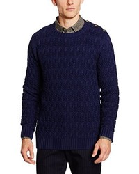 Pull à col rond bleu marine Gant