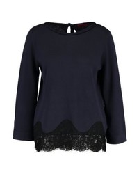 Pull à col rond bleu marine Hugo Boss