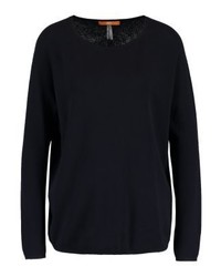 Pull à col rond bleu marine Hugo Boss