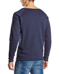 Pull à col rond bleu marine Jack & Jones