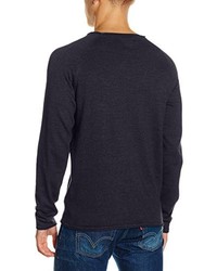 Pull à col rond bleu marine Jack & Jones