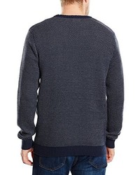 Pull à col rond bleu marine Jack & Jones