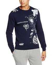 Pull à col rond bleu marine Jack & Jones