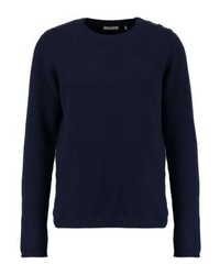 Pull à col rond bleu marine Minimum
