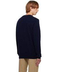 Pull à col rond bleu marine Norse Projects