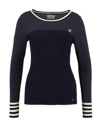 Pull à col rond bleu marine Nümph