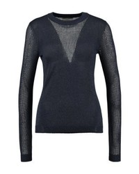 Pull à col rond bleu marine Nümph