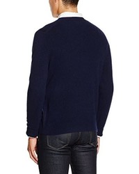 Pull à col rond bleu marine