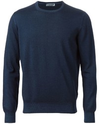 Pull à col rond bleu marine